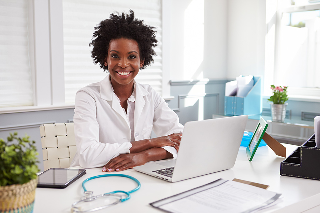 Female doctor smiling